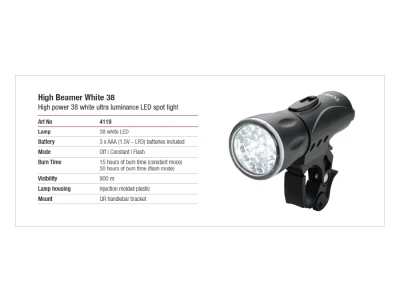 Front light Torch High Beamer White 38