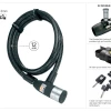 Cable lock Magnum with key 180x12mm + bracket thumbnail 1