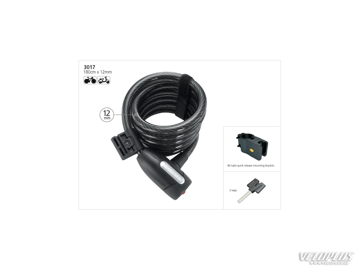 Lock Magnum coil cable 3017 180x12 6* key