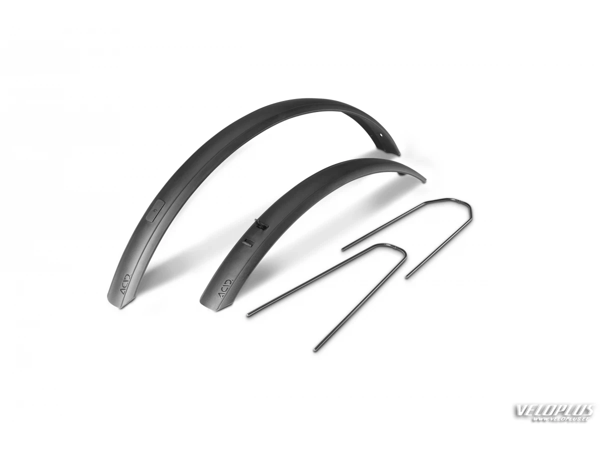 Mudguards ACID MTB 60mm black + stays 27,5"-29"