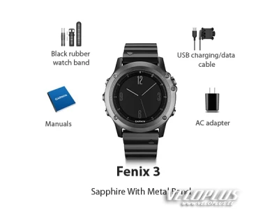 GPS spordikell Garmin fenix 3 Sapphire HRM-Run pulsivööga