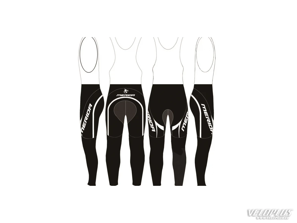 Bibtight Merida traksidega XL black-white