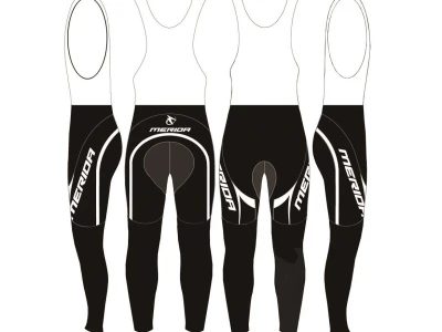 Bibtight Merida traksidega XL black-white