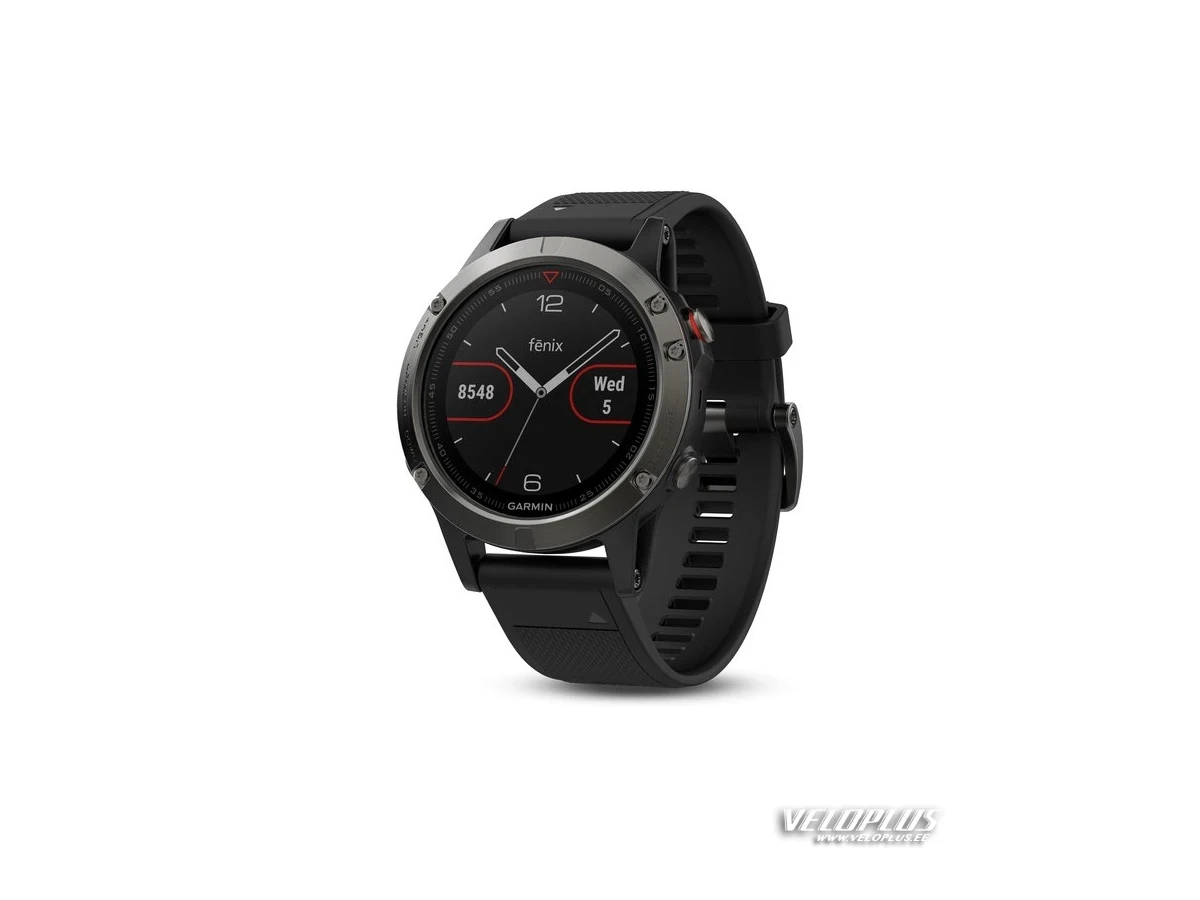 GPS spordikell Garmin fenix 5 hall musta rihmaga