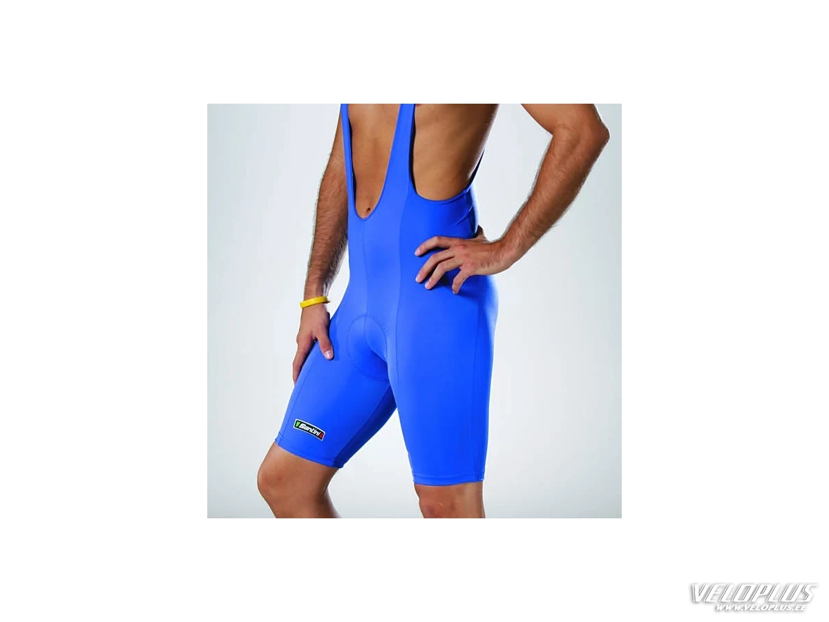 Short bibs Santini MAX SUPER M blue