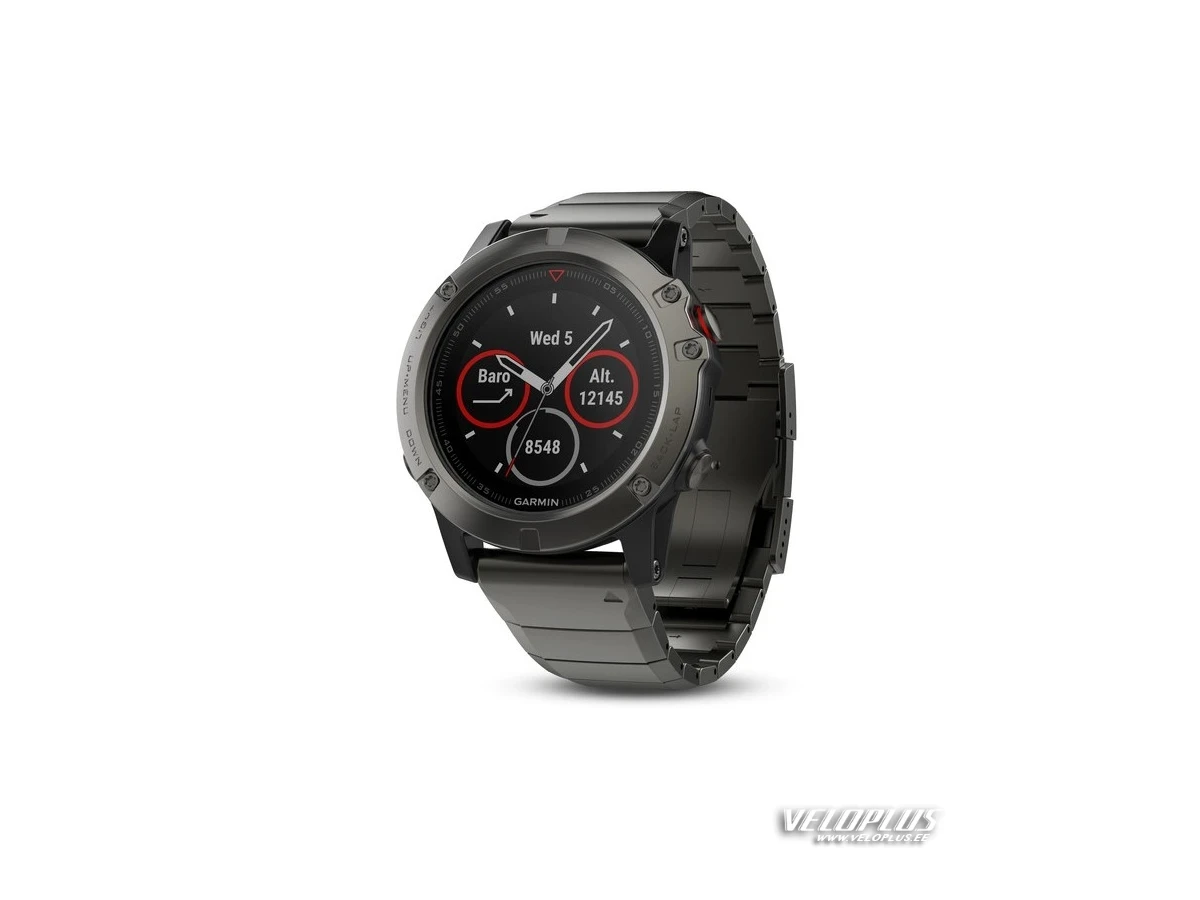 GPS Sport Watch Garmin fēnix 5x Sapphire - Slate grey with metal band
