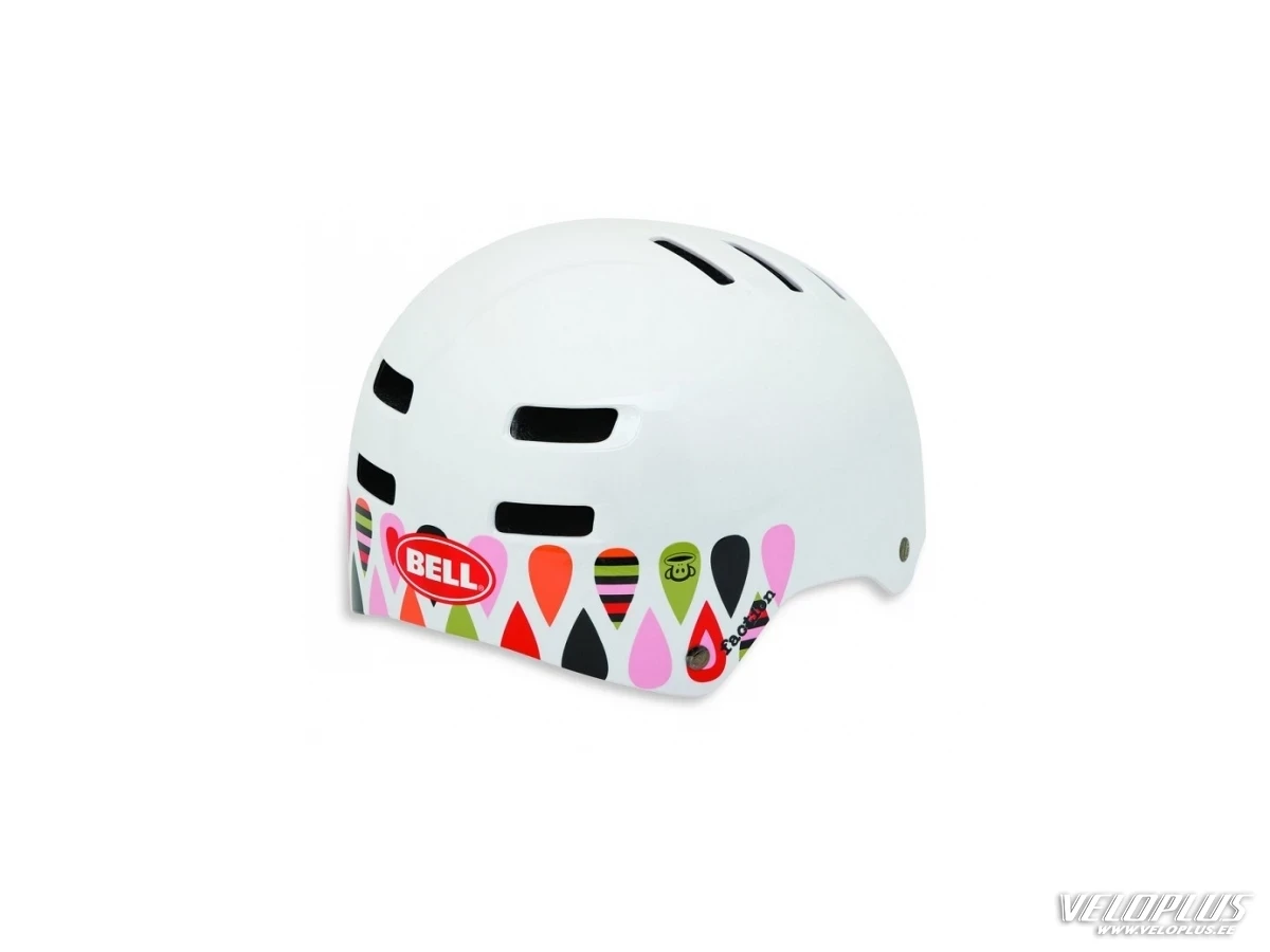 Helmet Bell Faction White/Red Drops PF M/55-59cm