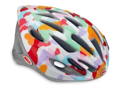 Helmet Bell Trigger white Pastel heart Veloplus