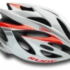 HELMET RUSH WHITE/RED FLUO SHINY L thumbnail 1