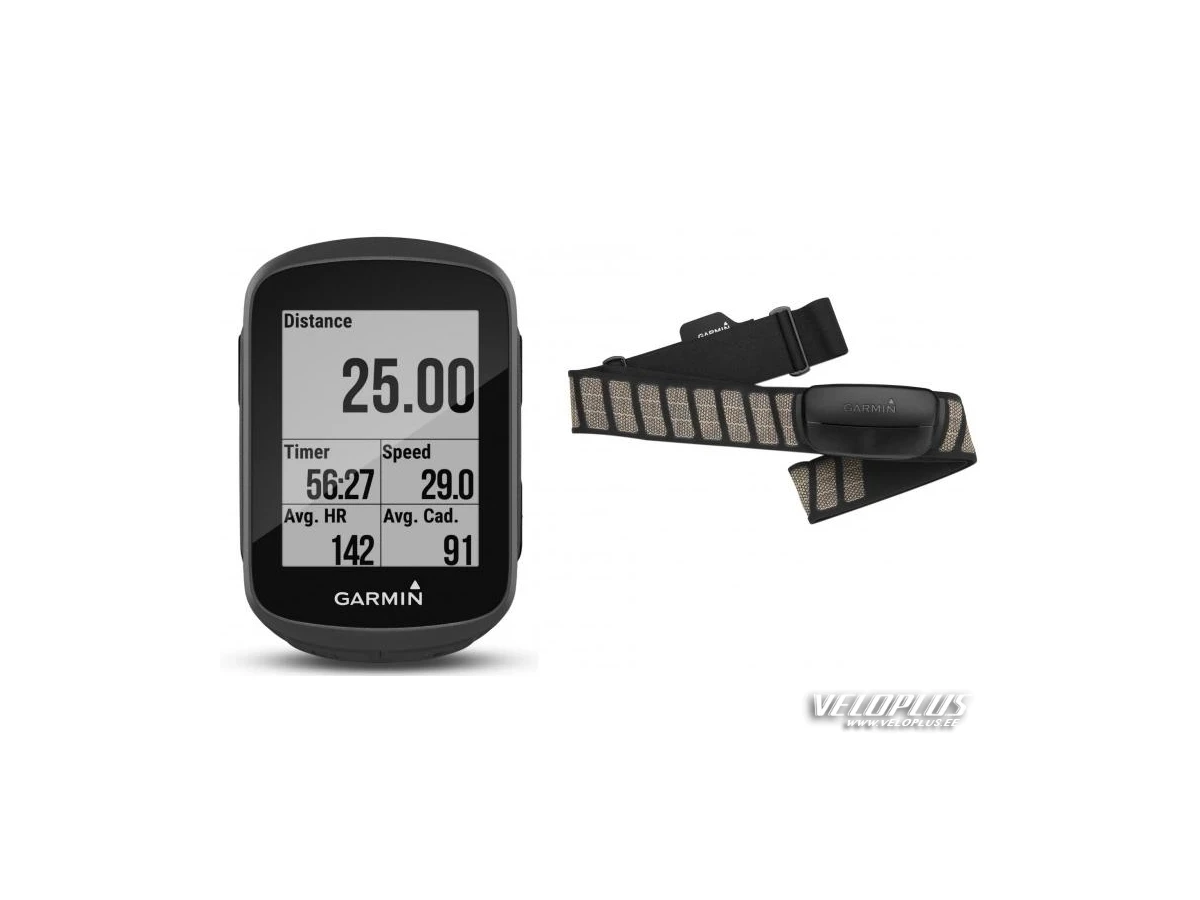 GPS rattakompuuter GARMIN EDGE 130 HR BUNDLE (pulsivööga)