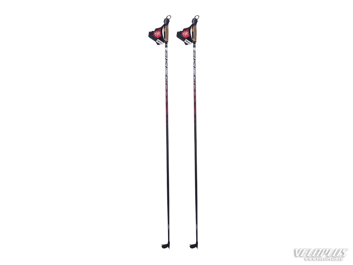 Suusakepid Ski Go Vasa 160cm hele punane/must