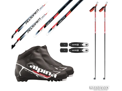 XC skis set PELTONEN for adults with bindings and boots