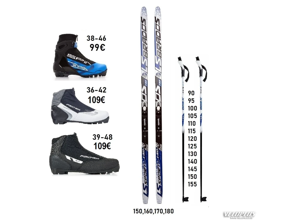 Laste suusakomplekt LS SPORT STEP > 140-170cm suusatajale