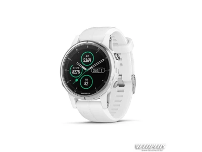 GPS spordikell Garmin fenix 5S Plus Sapphire valge rihmaga