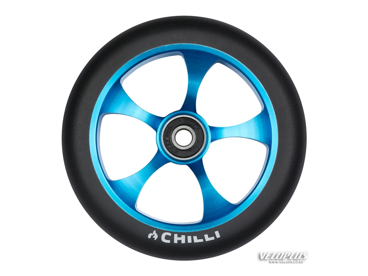 Chilli wheel - 120mm black PU/ blue ghost core		