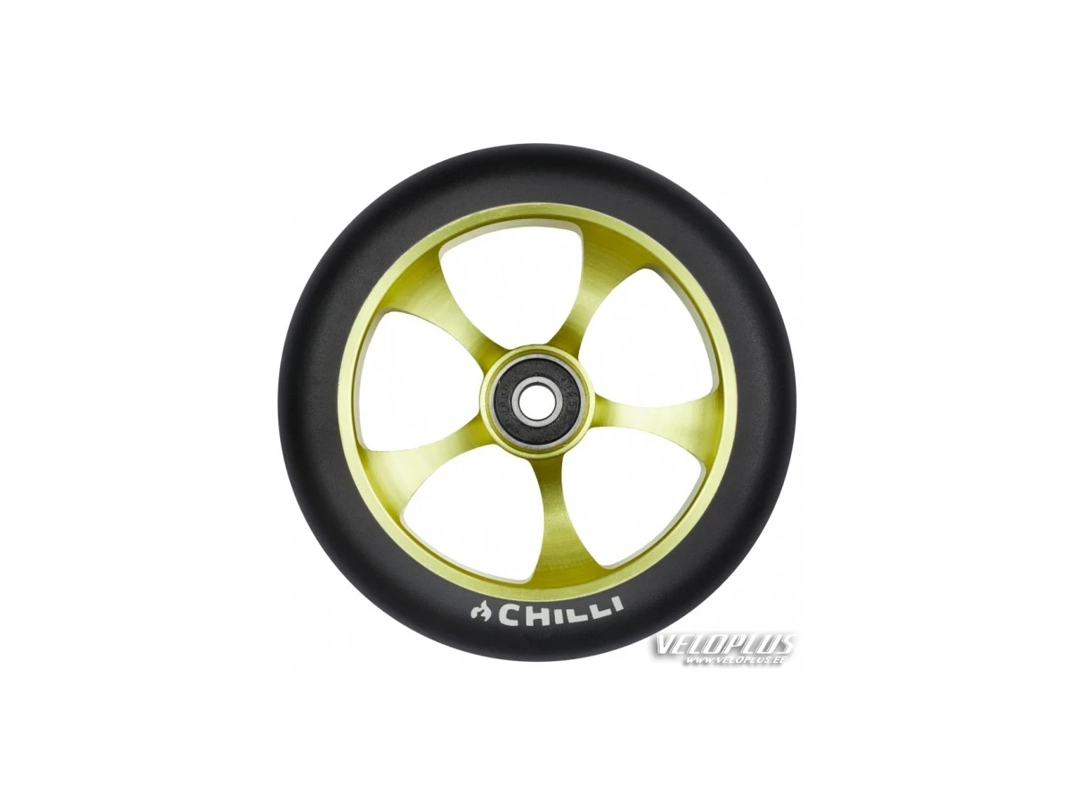 Chilli wheel - 120mm black PU/ rebel lime core
