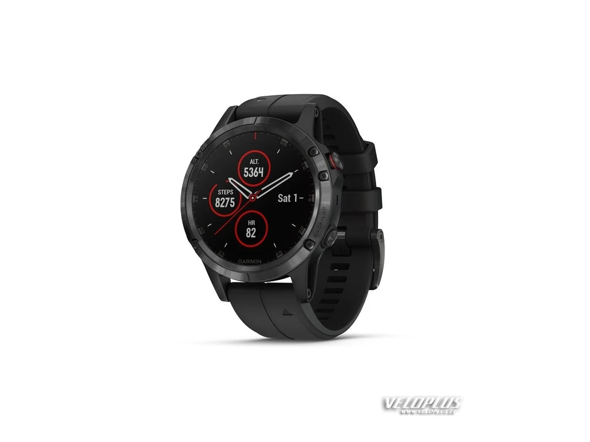 GPS Sport Watch Garmin fēnix 5 Plus Sapphire black band