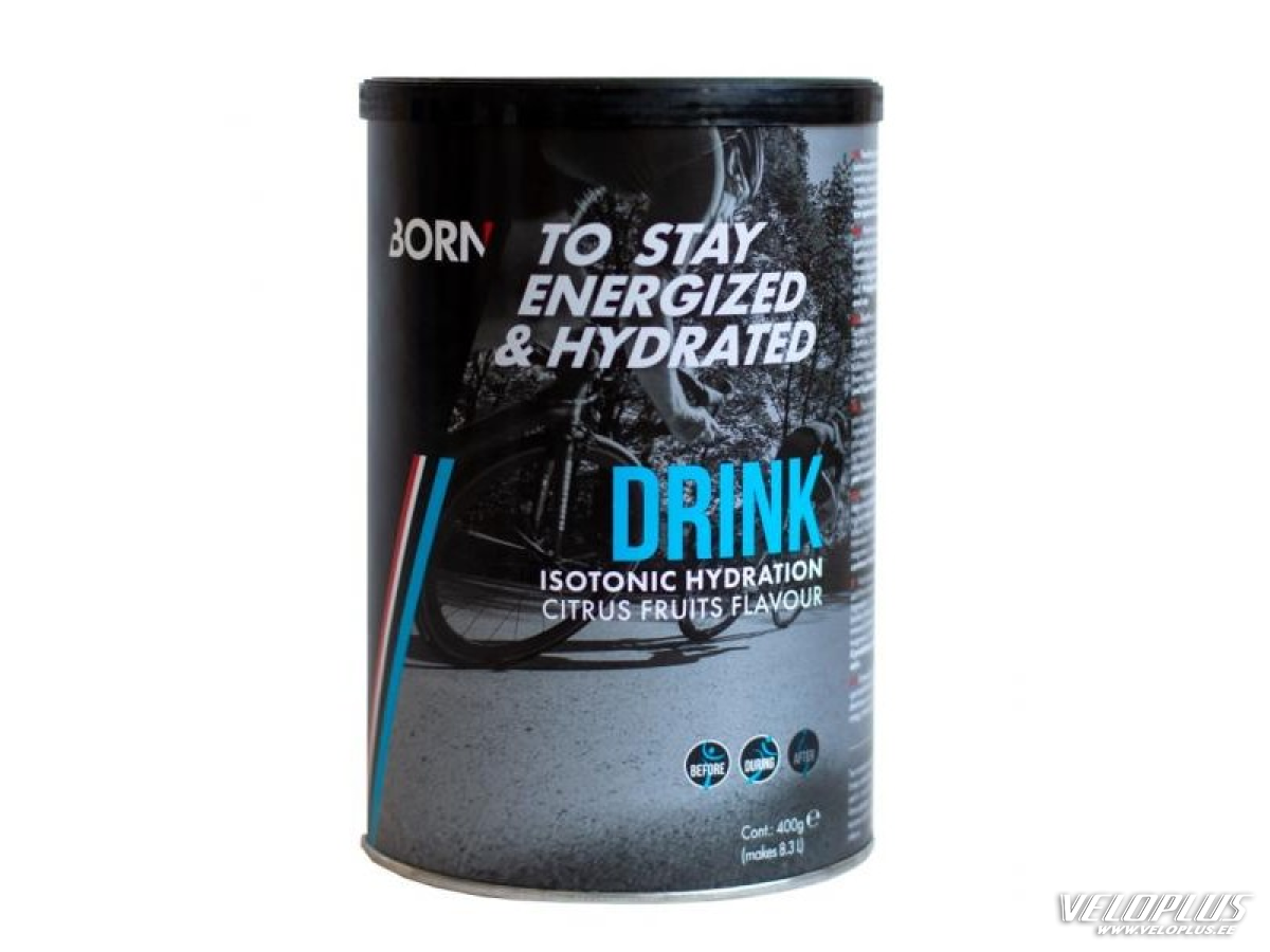 Sporta dzēriena pulveris BORN Drink 400g, citruss