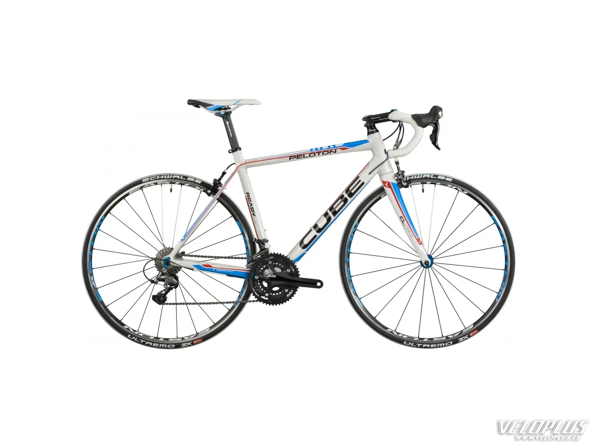 Bike Cube Peloton Race Compact 56 white/blue and red print