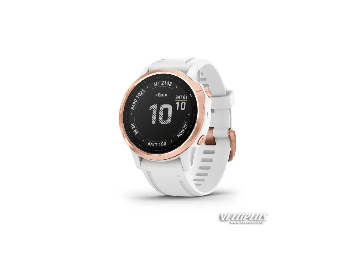 GPS spordikell Garmin Fenix 6S PRO roosakuldne-valge