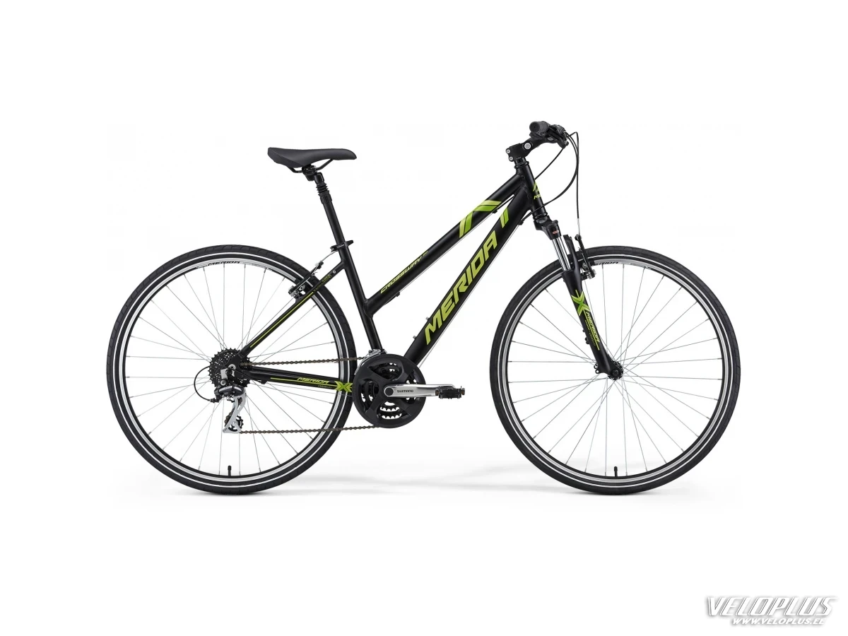 Ratas Merida Crossway 20-V 50cm naiste must-roheline