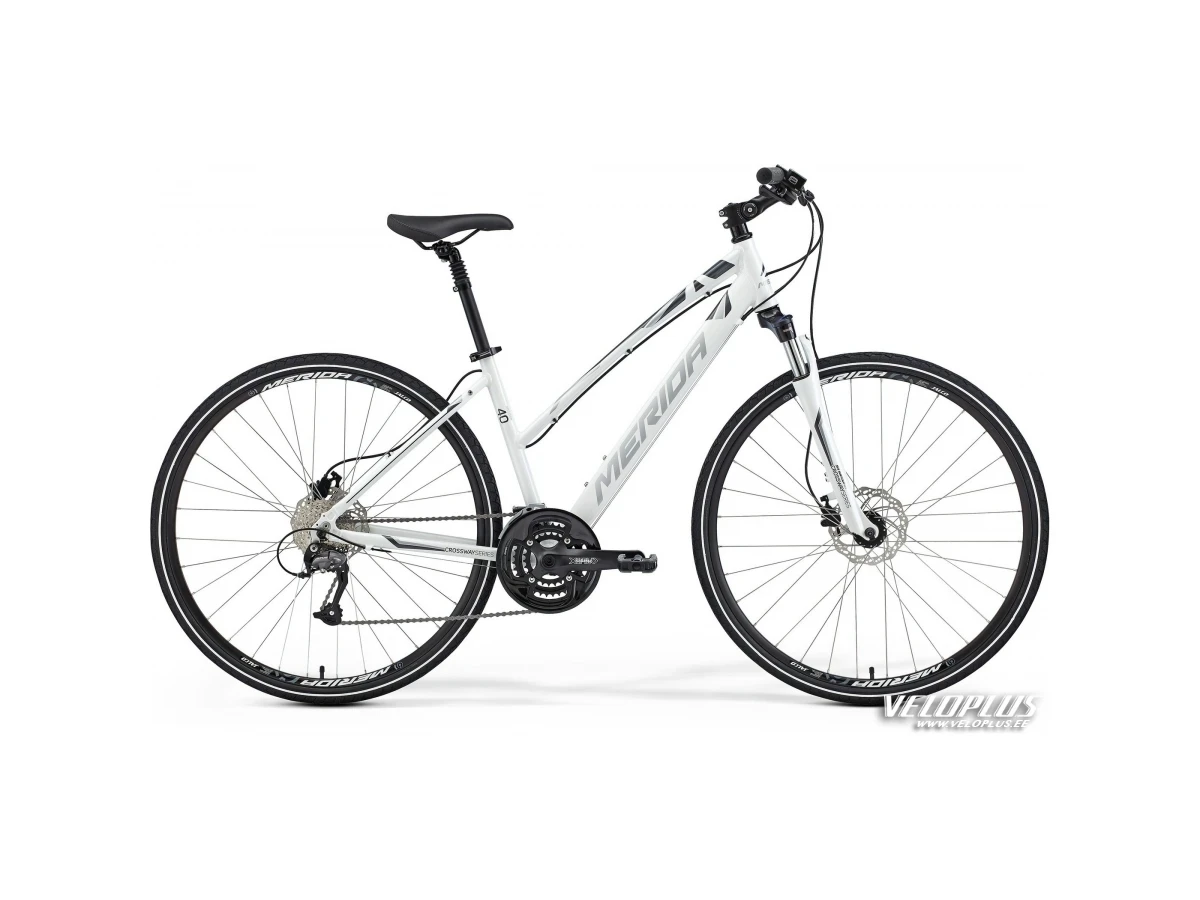 Bike Merida Crossway 40-D 46cm Lady white-anthracite-silver