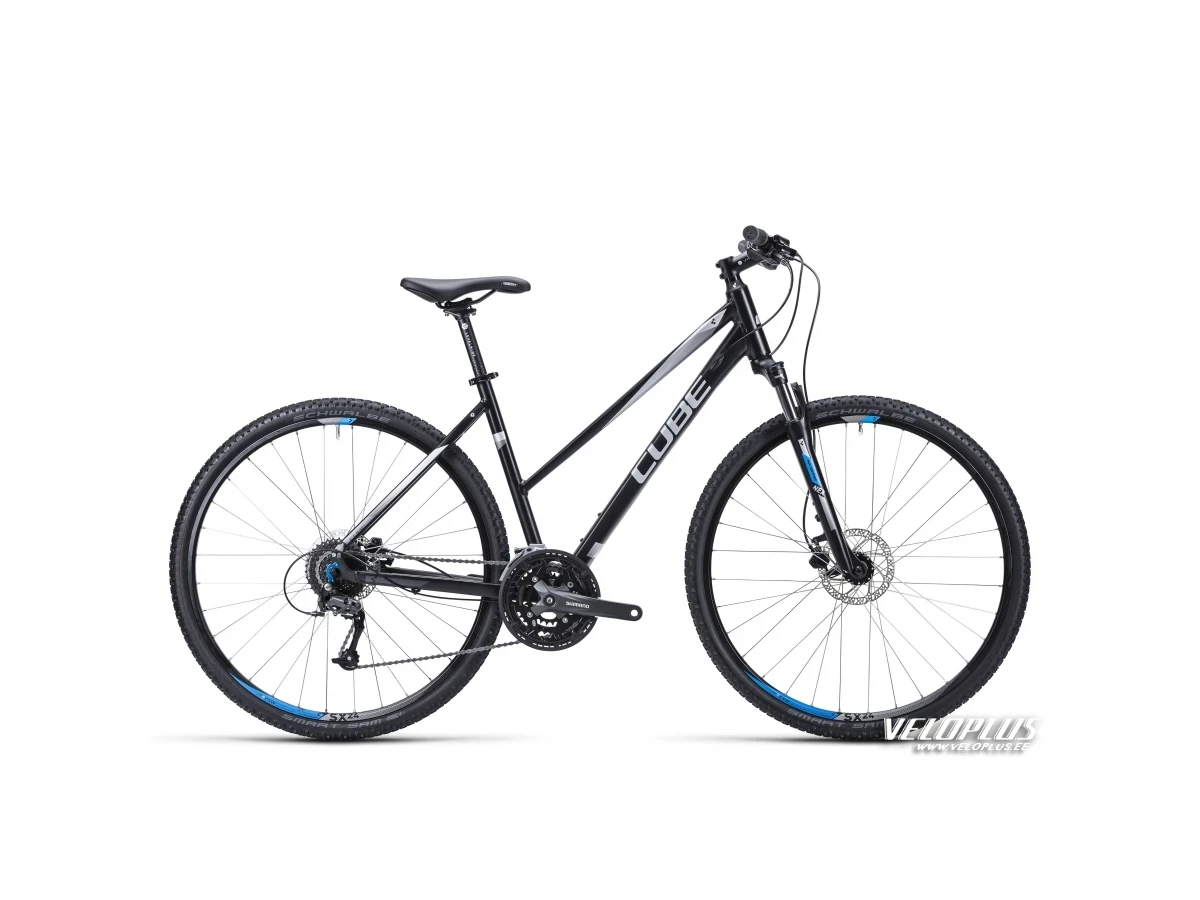 Bike Cube Curve Pro black silver blue lady 54 cm