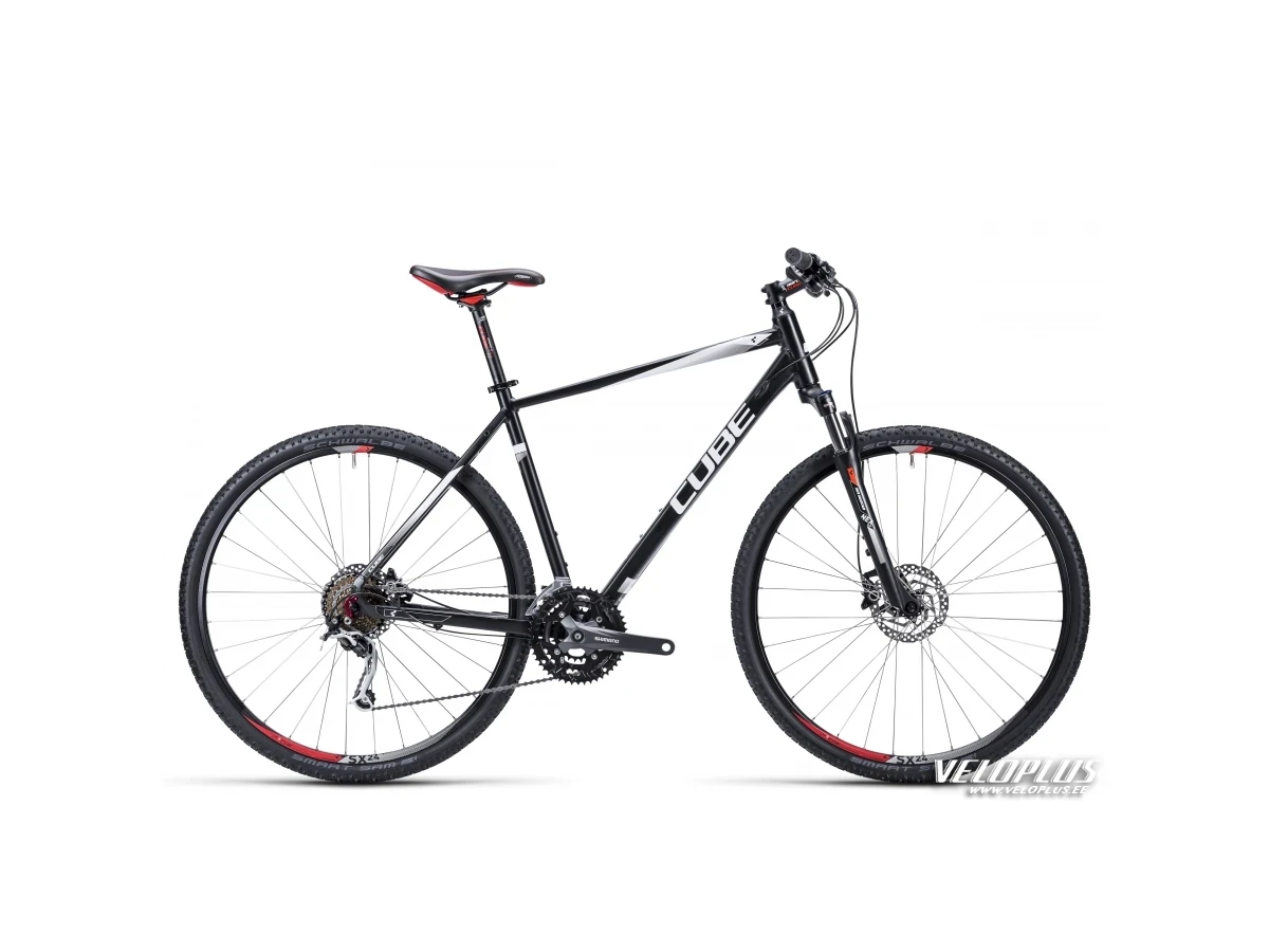 Bike Cube Nature black white red 54 cm