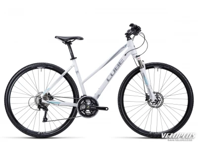 Polkupyörä Cube Cross valkoinen hopea iceblue lady 50 cm