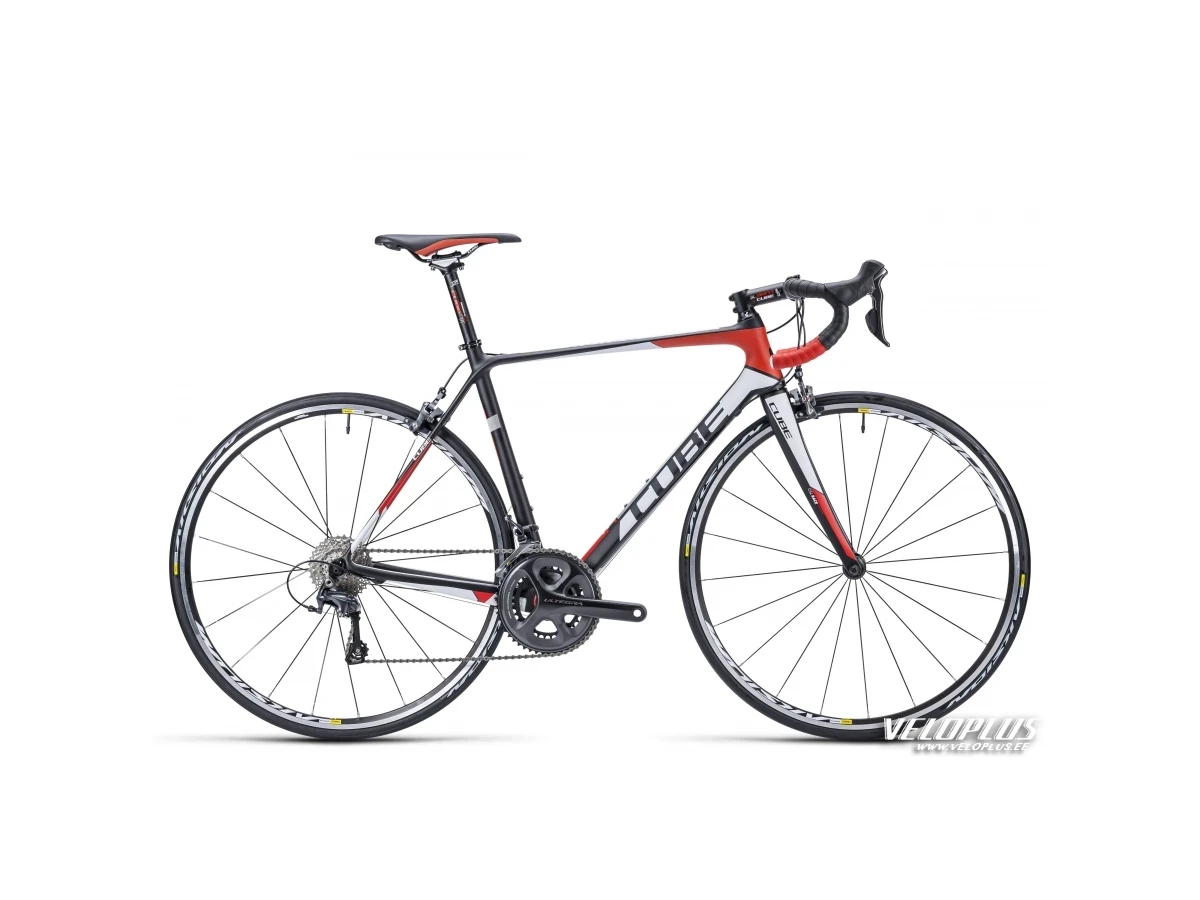 Polkupyörä Cube Agree GTC Race carbon-valkoinen-punainen 64 cm