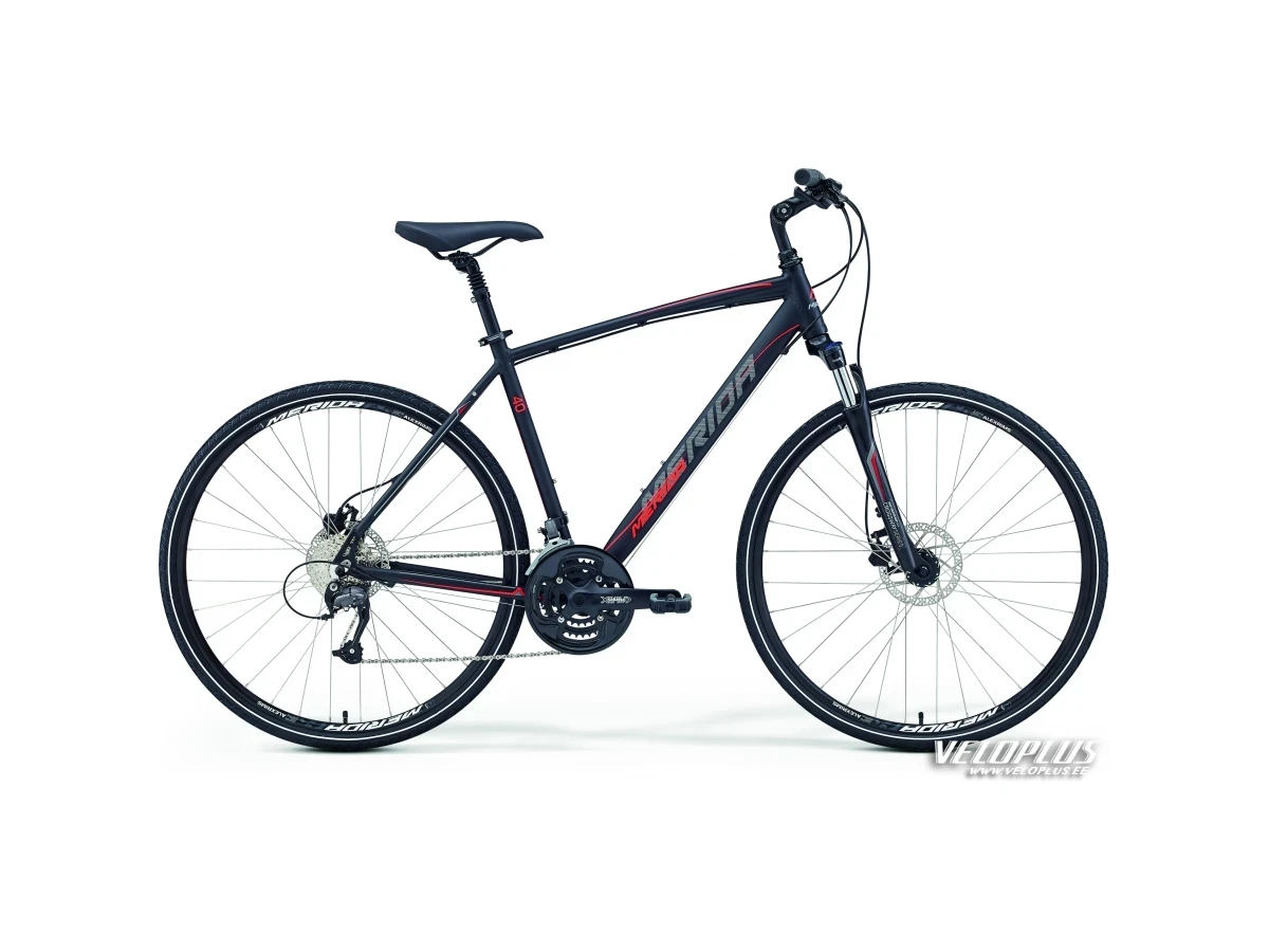 Polkupyörä Merida Crossway 40-D 48cm matta musta-punainen - harmaa