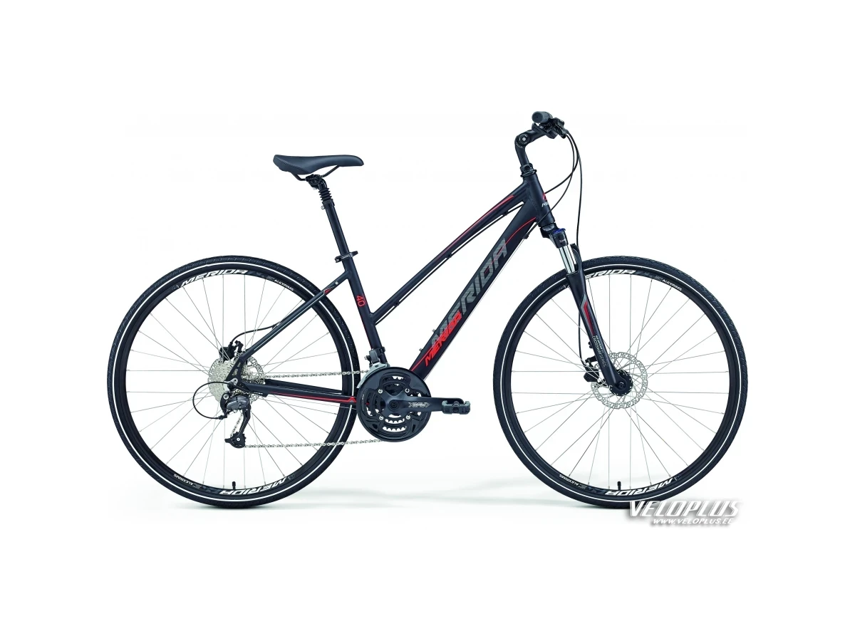 Bike Merida Crossway 40-D 42cm Lady matt black-red-grey