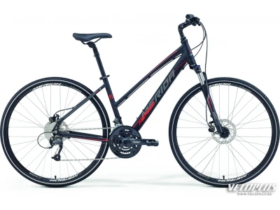 Bелосипед Merida Crossway 40-D 54cm Lady матовый черный-красный-серый