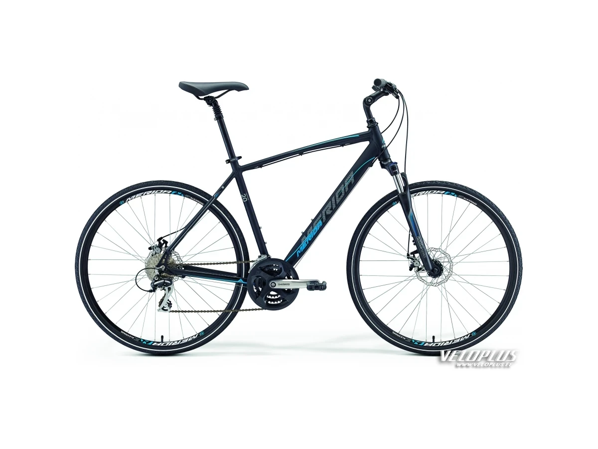 Polkupyörä Merida Crossway 20-Md 58cm matta musta-sininen-harmaa