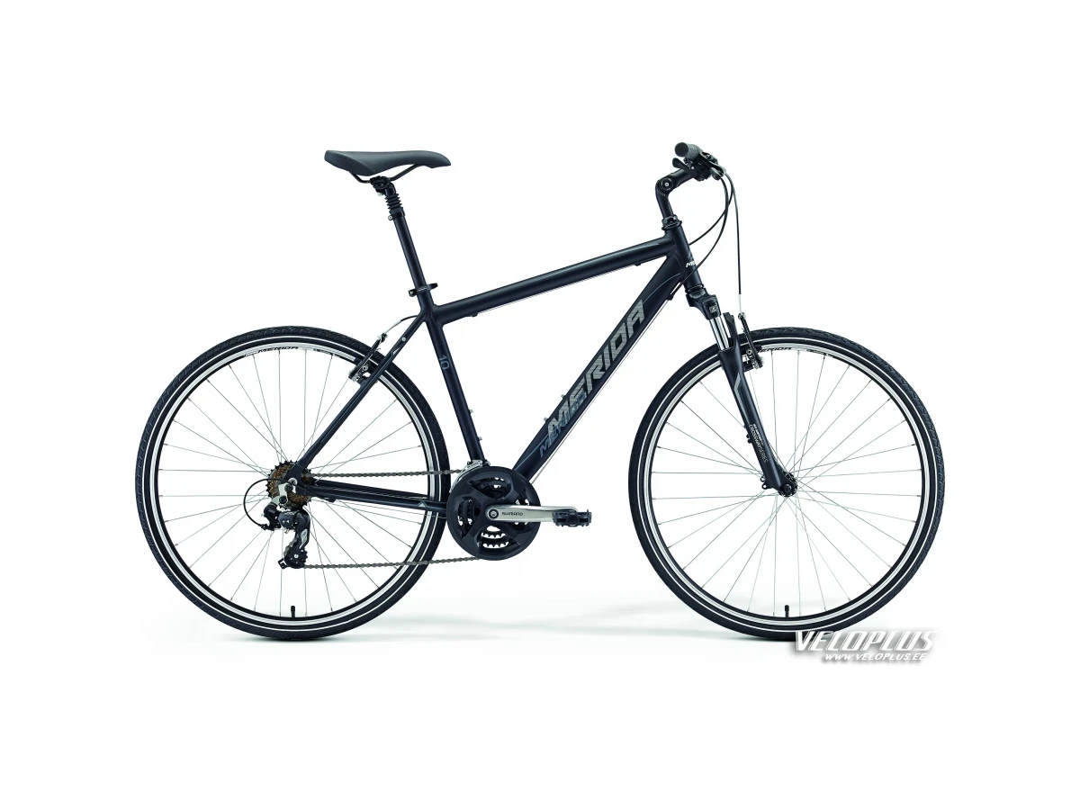 Bike Merida Crossway 10-V 46cm matt black-grey-white