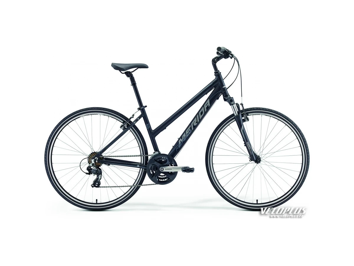 Bike Merida Crossway 10-V 54cm Lady matt black-grey-white
