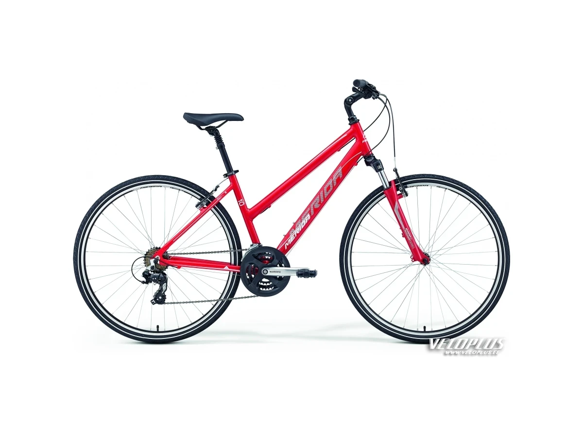 Ratas Merida Crossway 10-V 50cm Lady punane-valge