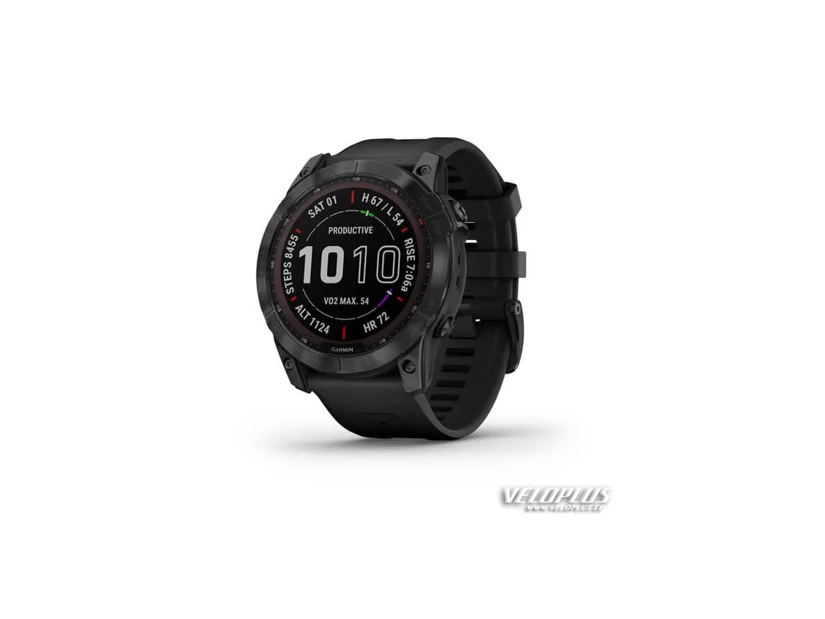 GPS sport watch Garmin fenix 7X Sapphire Solar Edition Carbon Grey DLC Titanium