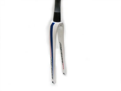 Road carbon fork Merida Race Lite white/blue for rim brake