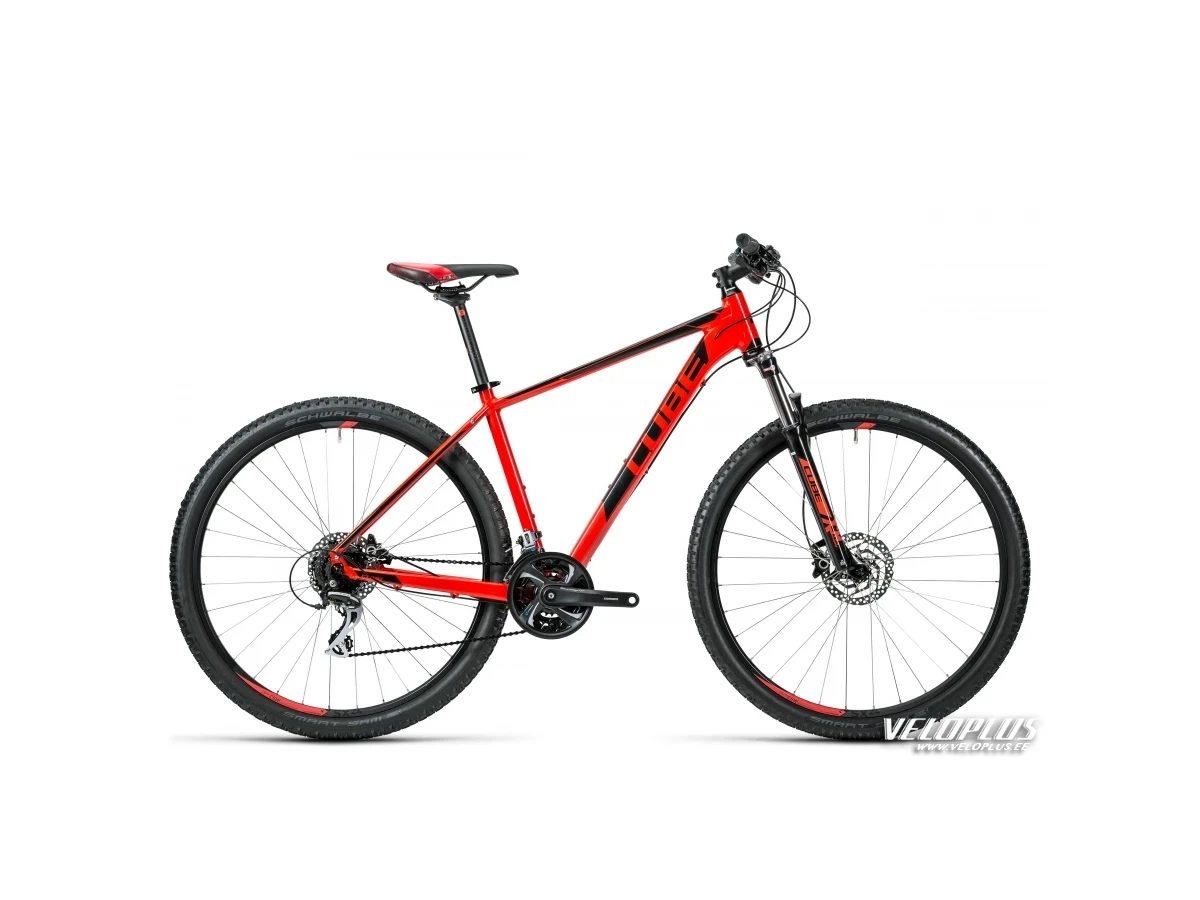 Ratas Cube Aim SL 27,5 punane-must 16"