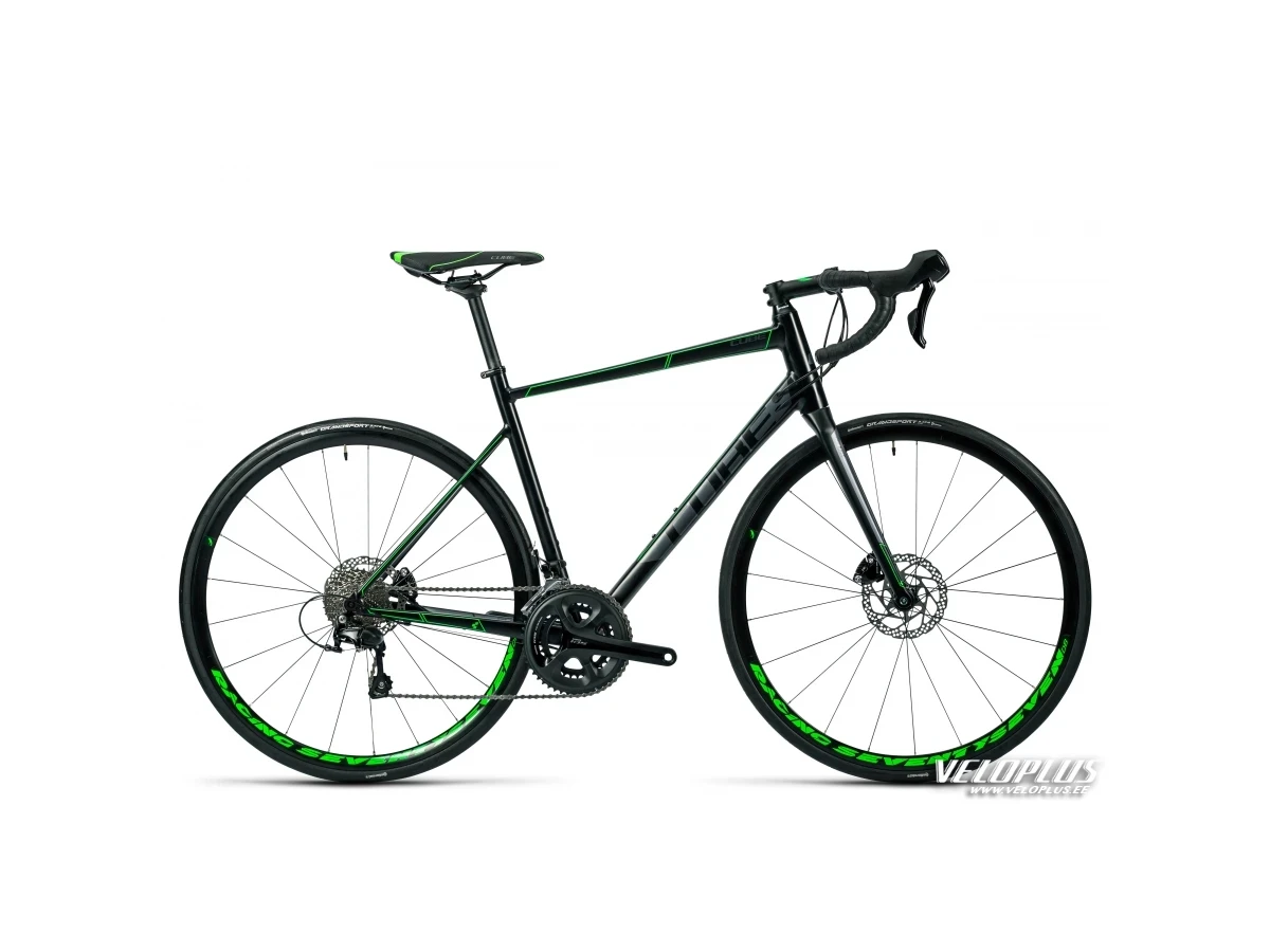 Bike Cube Attain SL Disc black-green 56 cm