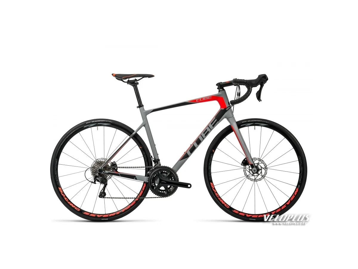 Bike Cube Attain GTC Pro Disc grey-flashred 58 cm