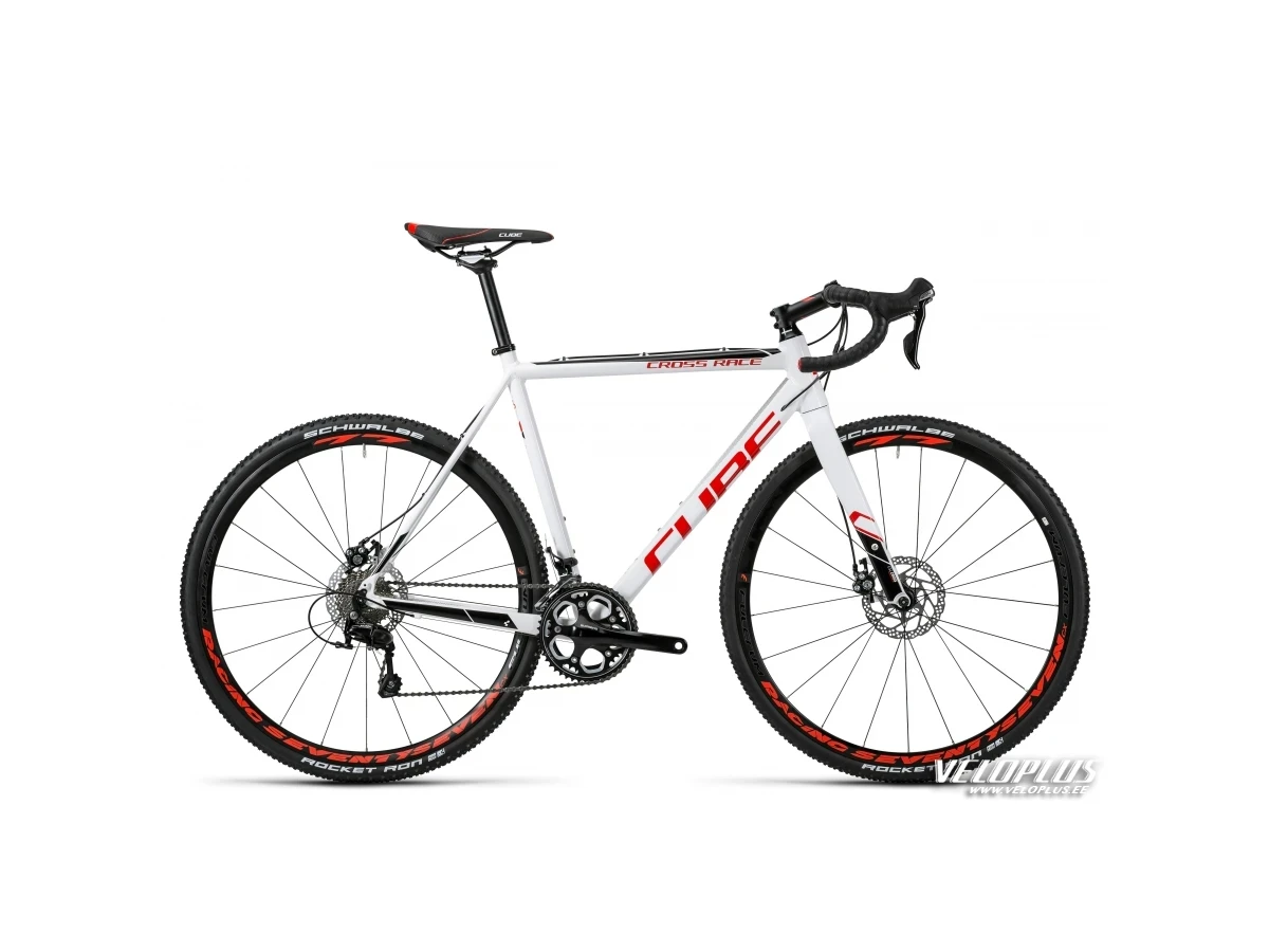 Ratas Cube Cross Race valge-punane 56cm