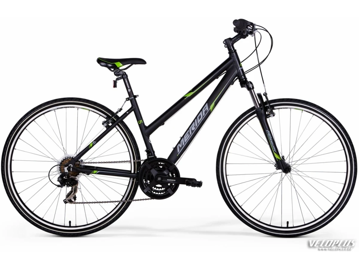 Bike Merida Crossway 5-V-Lady 46CM lady matt black-green