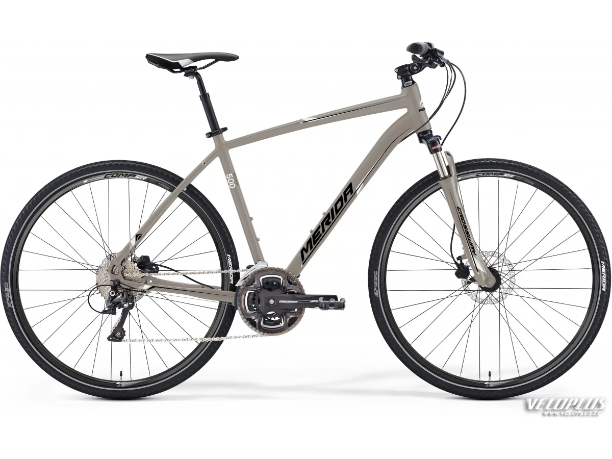 Ratas Merida Crossway 500 55cm matt titaan-valge-must