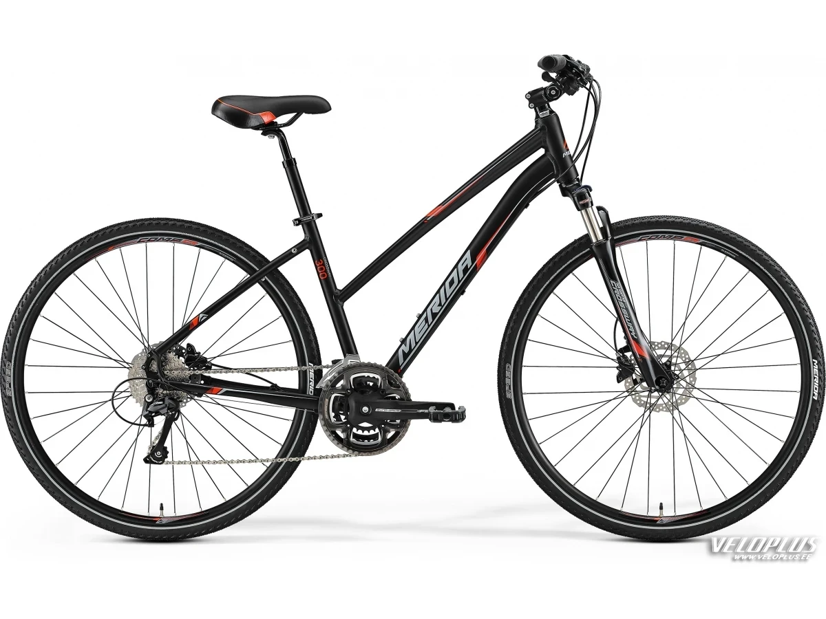 Ratas Merida Crossway 300 Lady 54cm matt hall-roheline-must