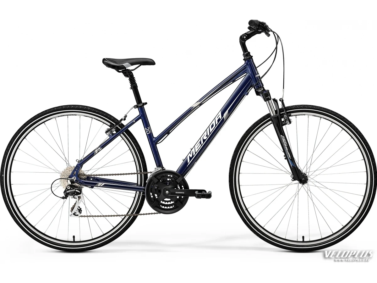 Ratas Merida Crossway 20-V Lady 50cm tumesinine-hõbe-valge