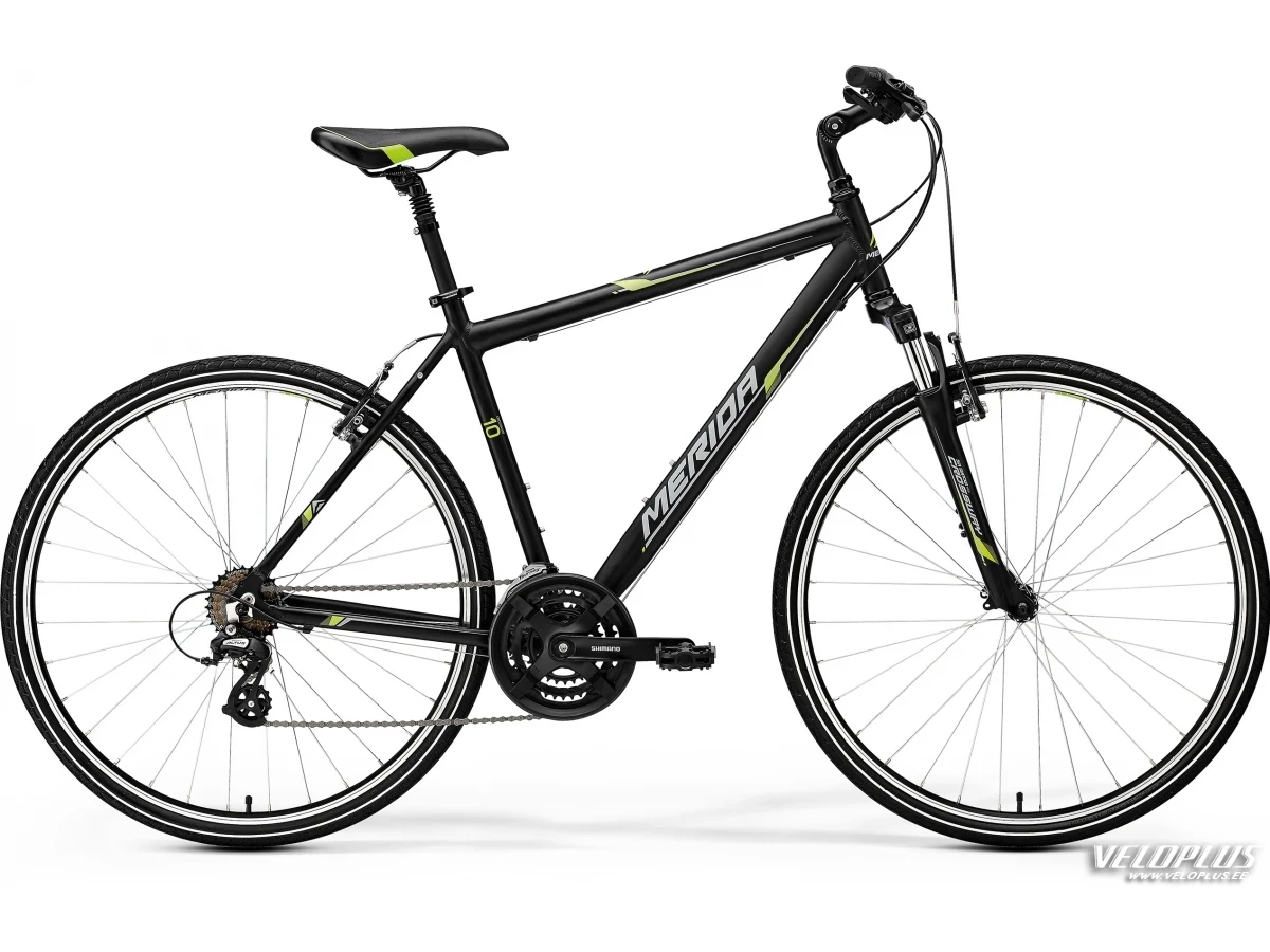 Bike Merida Crossway 10-V 46cm matt black-green-grey