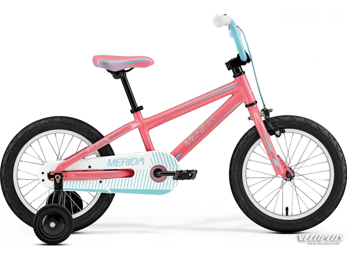 велосипед Merida Matts J16 матовый розовый -синий-белый