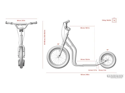 Kids scooter Yedoo Wzoom Newtealblue